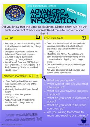 Advanced Academics Informational Flier